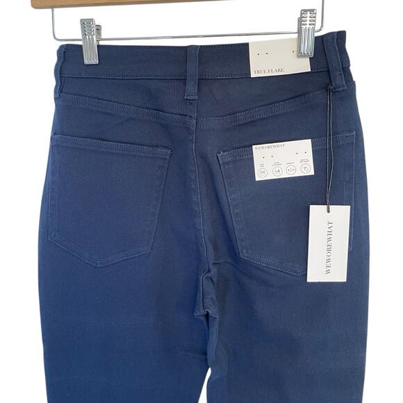 WeWoreWhat x Revolve Women's Size 25 Blue True Flare Stretch Twill Denim Jeans - Picture 5 of 10